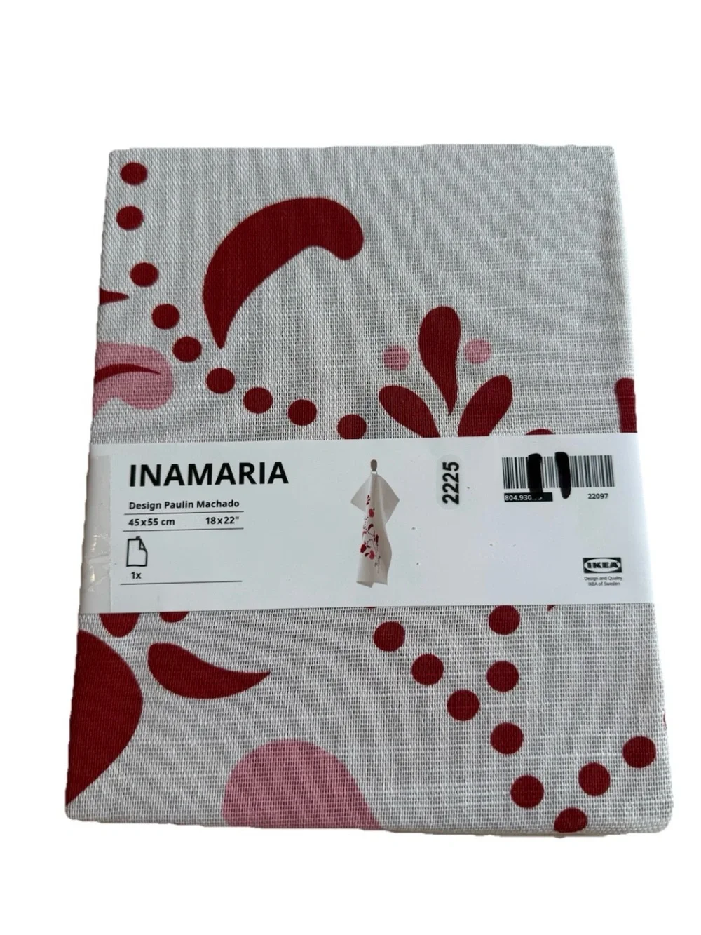 IKEA INAMARIA Floral Pattern Dish Towel Paulin Machado 18